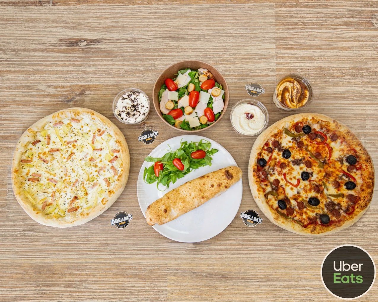 Menu Dreams Pizza - Pizzas, salades, hot bread